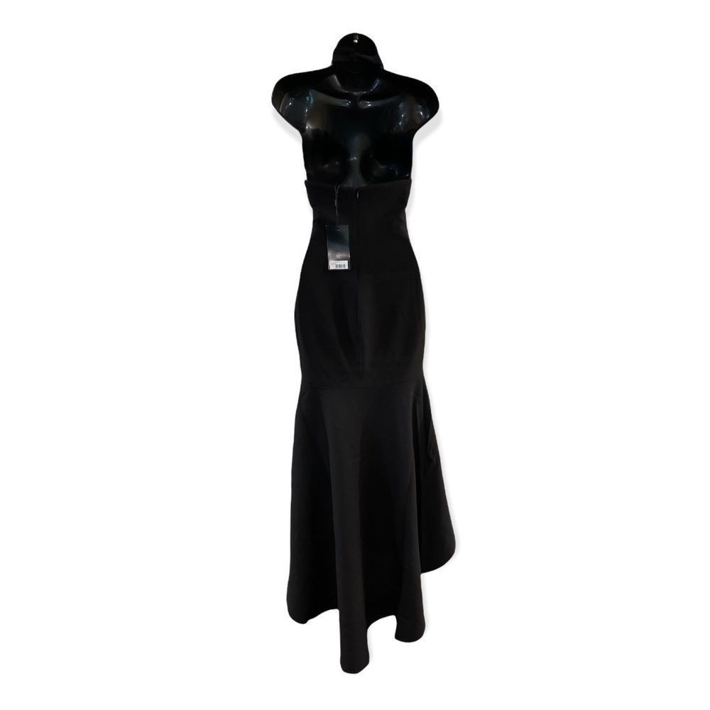 NWT! Likely x Revolve Formal Black High Low Jenny Formal Ruffle Halter Maxi Gown - Picture 13 of 14